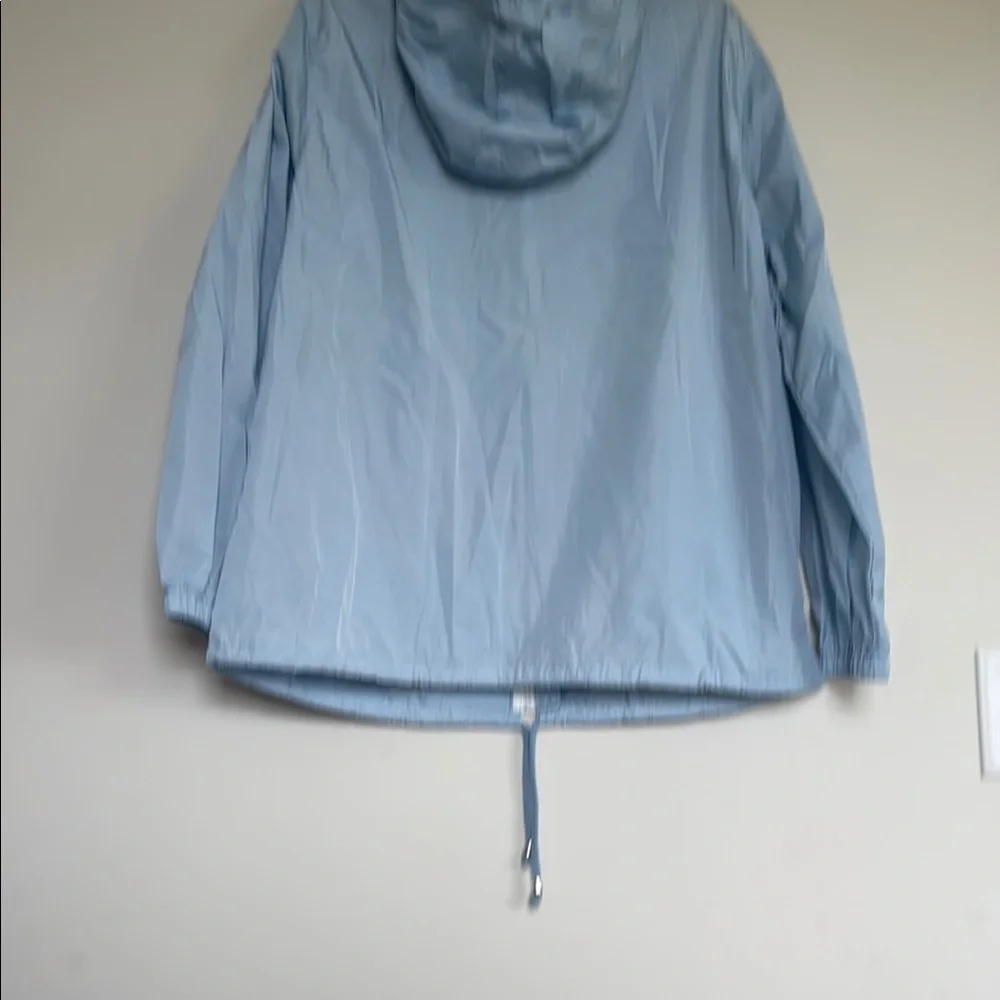 New N T . Avoogue Light Blue Hooded Windbreaker Jacket